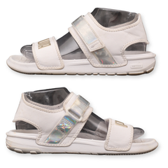 Puma Women's metallic silver strap Sandal