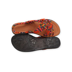 Printed Ankle Strap Flats