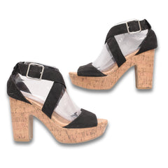 "American Eagle" Ankle Strap Wooden Heels