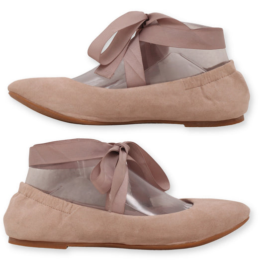 RANDA ribbon ankle ties ballet flats