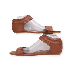 Slid Straps Ankle Flats