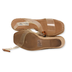 Steve Madden Transparent Strap Woven Wedges