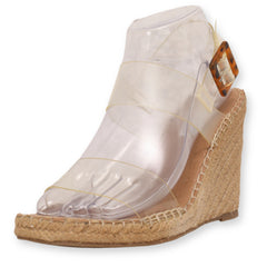 Steve Madden Transparent Strap Woven Wedges