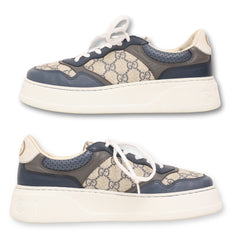 Gucci Blue GG Canvas Leather