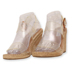 Steve Madden Transparent Strap Woven Wedges