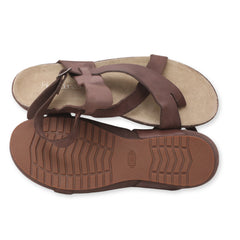 Harssidanzar Leather Ring-Toe Men's Sandal