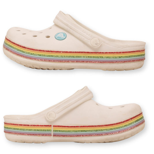 Crocs Kids' Crocband Rainbow Glitter Clogs