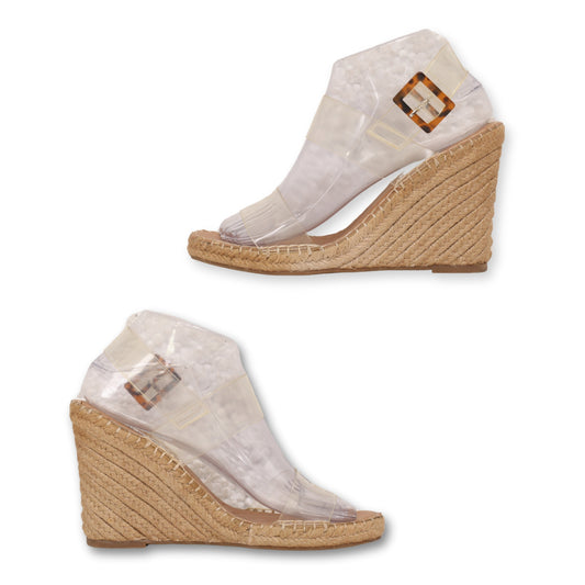 Steve Madden Transparent Strap Woven Wedges