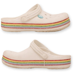 Crocs Kids' Crocband Rainbow Glitter Clogs