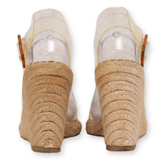 Steve Madden Transparent Strap Woven Wedges