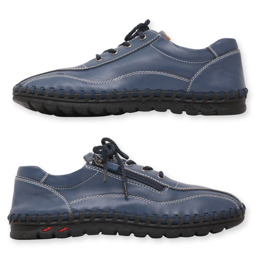 Men's Zipper Lace-Up Casual Shoes