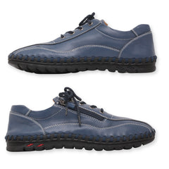 Men's Zipper Lace-Up Casual Shoes