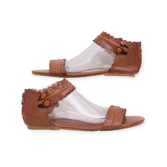 Slid Straps Ankle Flats