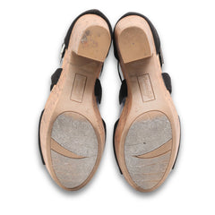 "American Eagle" Ankle Strap Wooden Heels