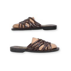 Strappy Slippers By "The Leather Collection"