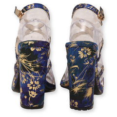 Matelic Printed Festive Comfort Block Heels