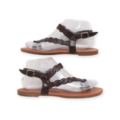 Braided Ankle Strap Sandals