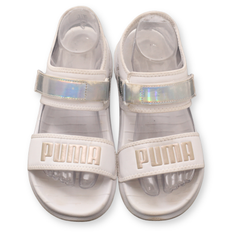 Puma Women's metallic silver strap Sandal