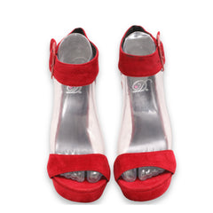 D Ankle Strap Valvet Heels