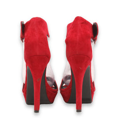 D Ankle Strap Valvet Heels