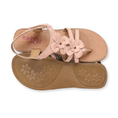 Rachel Shoes Flower T Strap Flat Sandals