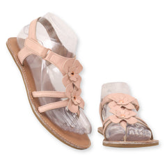 Rachel Shoes Flower T Strap Flat Sandals