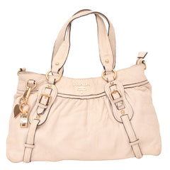 Prada Gathered Satchel Hand Bag