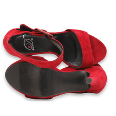 D Ankle Strap Valvet Heels
