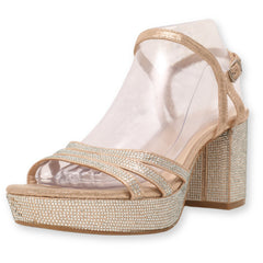 9.ON XIW Strappy Block Heels Sandals