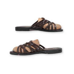 Strappy Slippers By "The Leather Collection"