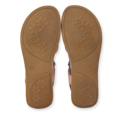 Rachel Shoes Flower T Strap Flat Sandals