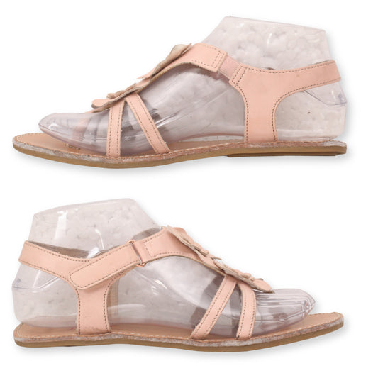 Rachel Shoes Flower T Strap Flat Sandals