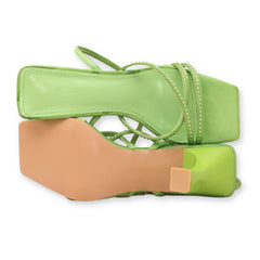 Cross Strap Women's Mid-Heel Sandal