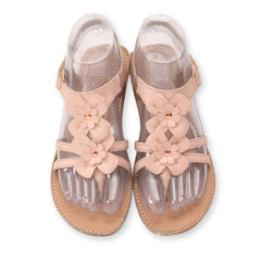 Rachel Shoes Flower T Strap Flat Sandals