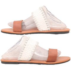 Open-Toe Women Flat Slipper