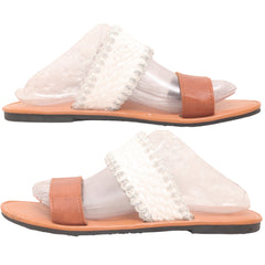 Open-Toe Women Flat Slipper