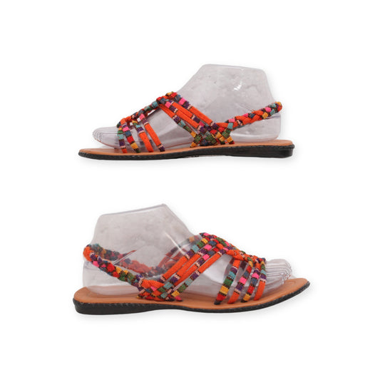 Printed Ankle Strap Flats