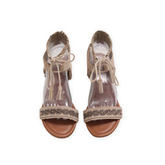 "Minne Tonka"  Ankle Lace Up Sandals