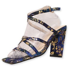 Matelic Printed Festive Comfort Block Heels