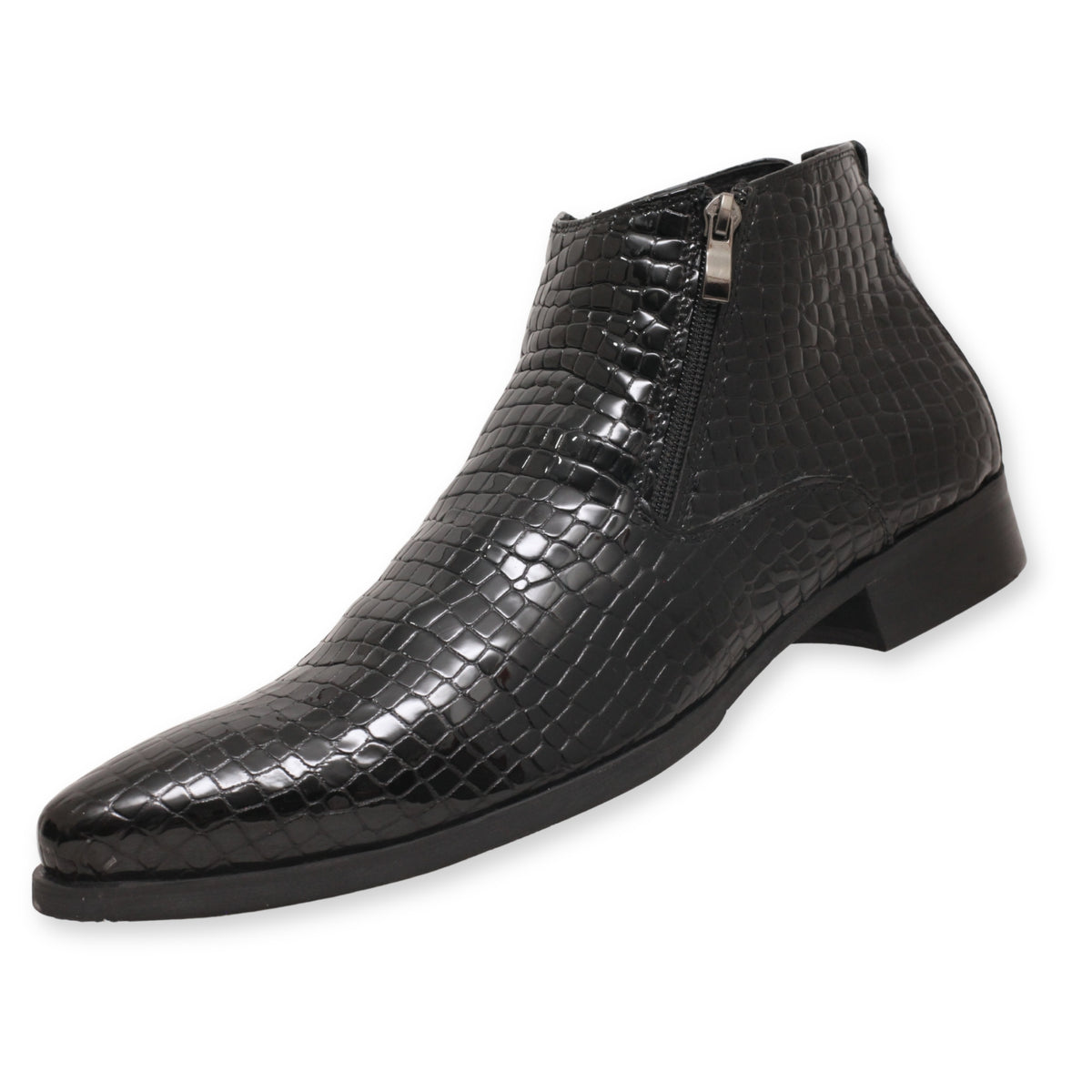 Santimon Men's Ankle Zipper Boots