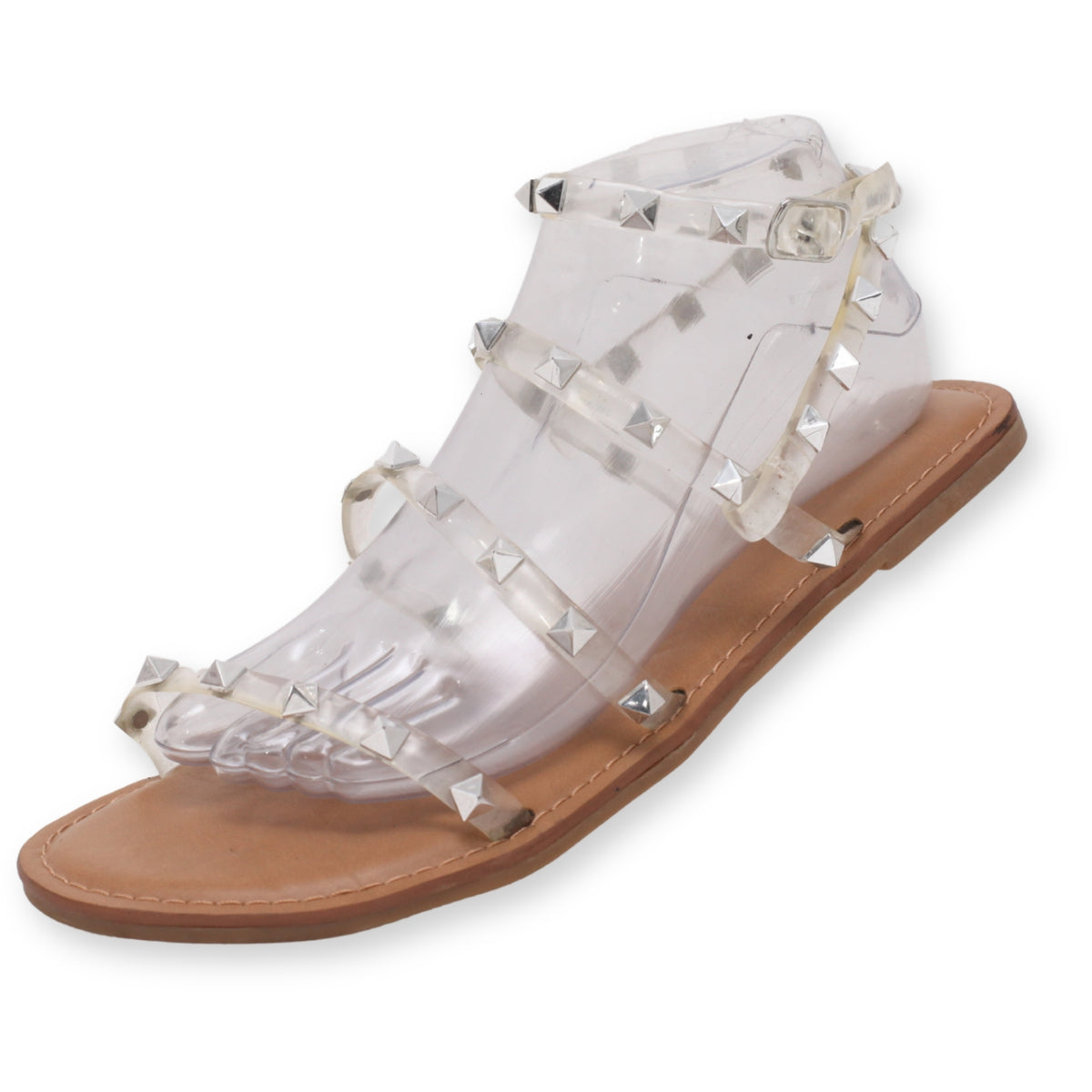 TIME & TRU strappy studded flat sandal